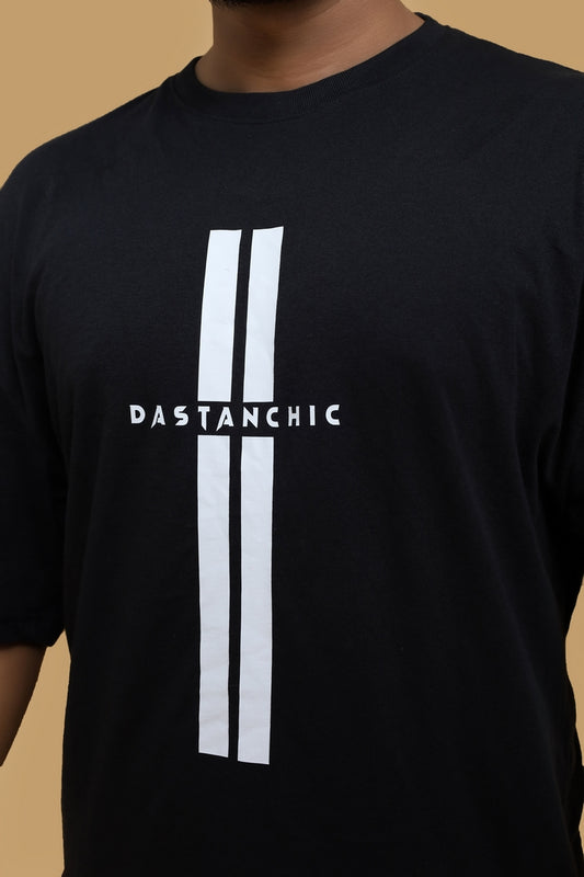 Drop Shoulder Black Tee – Dastanchic Signature